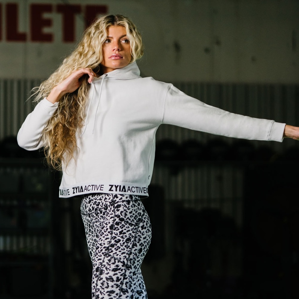 White ZYIA Active Band Hoodie